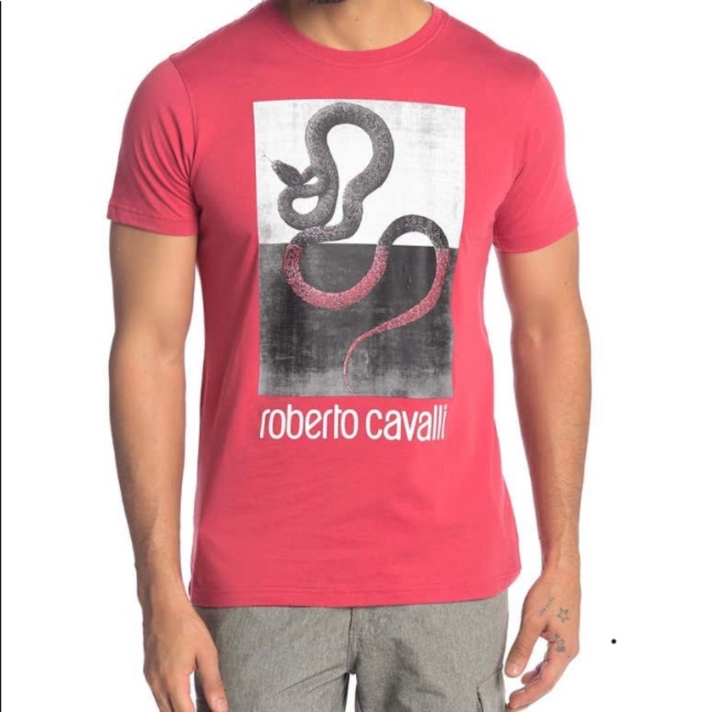 Roberto Cavalli Snake Graphic Logo T-shirt